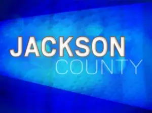 Blue background with "Jackson County" text.