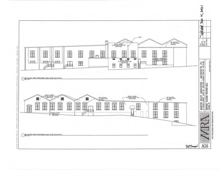 Affordable housing blue prints page 1 with front of building