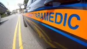 Side of a community paramedic vehicle