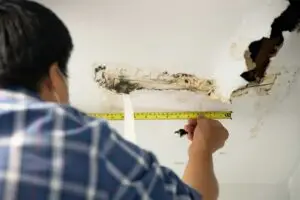 Man measuring
