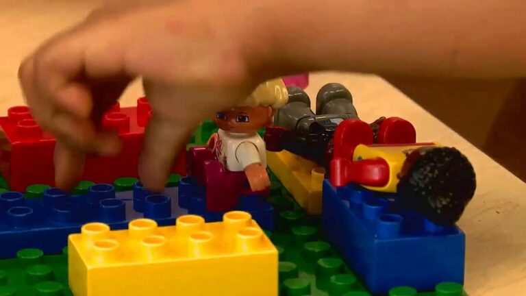 Child playing with legos