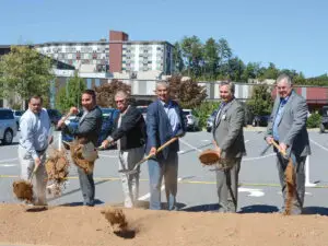 stakeholders at the Murphy casino breaking ground on new expansion