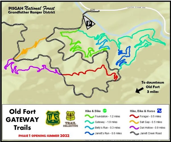 Pisgah national forest trail map