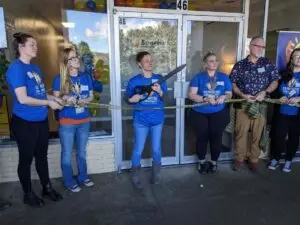 Ribbon cutting ceremony of new drop-in center