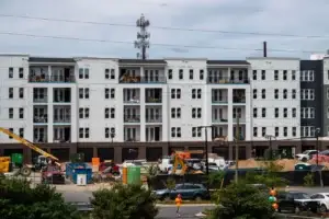 construction site of Avery Apartments