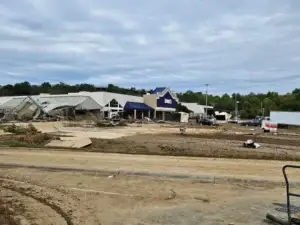 A Lowe's in Asheville damaged during Hurricane Helene. (Daniel Walton for The Assembly)