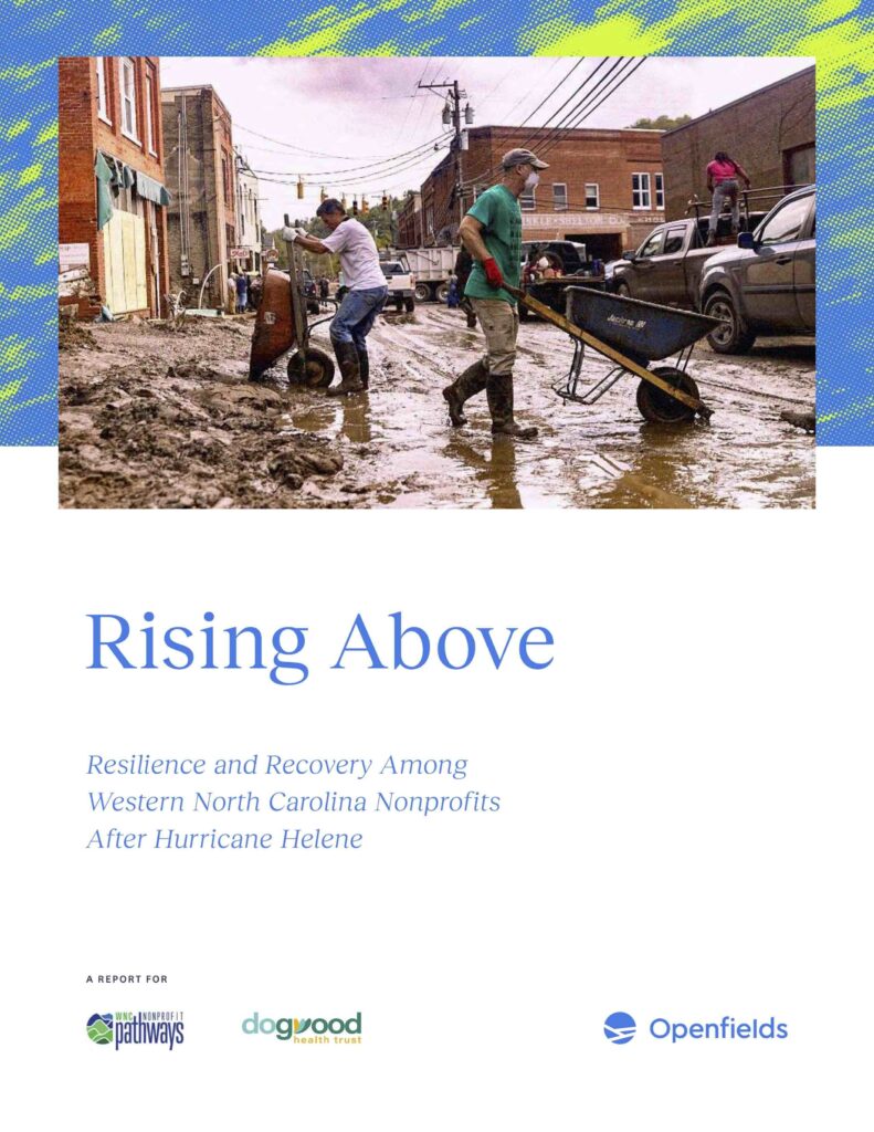 "Rising Above" report cover page.