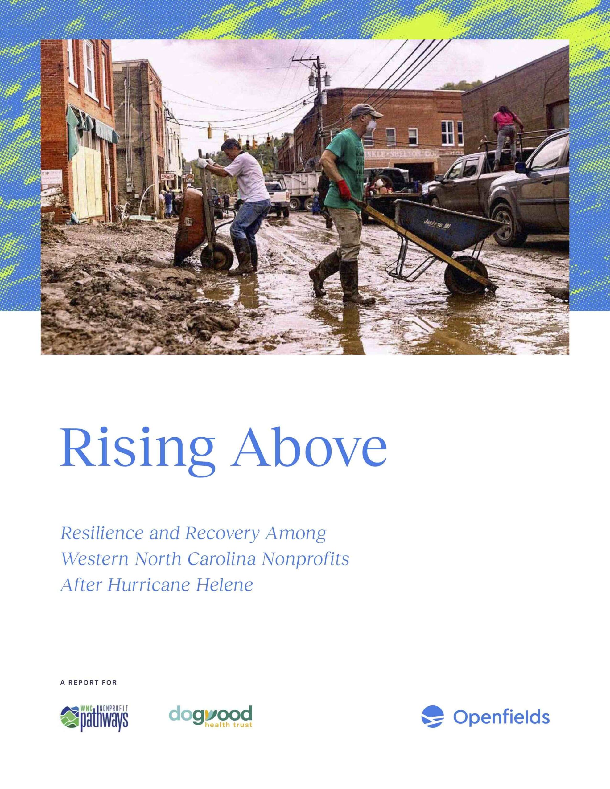 "Rising Above" report cover page.